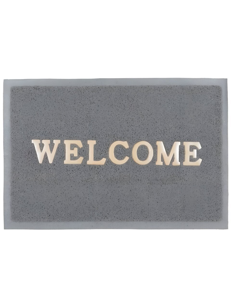 Коврик придверный, 60х90 см, прямоугольный, резина, серый, Spongy Welcome, Sunstep, 38-451