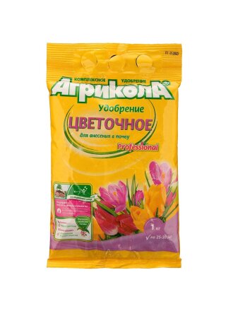 Удобрение Цветочное professional, для цветущих растений, комплексное, гранулы, 1 кг, Агрикола