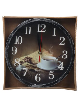 Часы настенные, 25 см, круглые, пластик, стекло, в ассортименте, Y6-6068/A250009