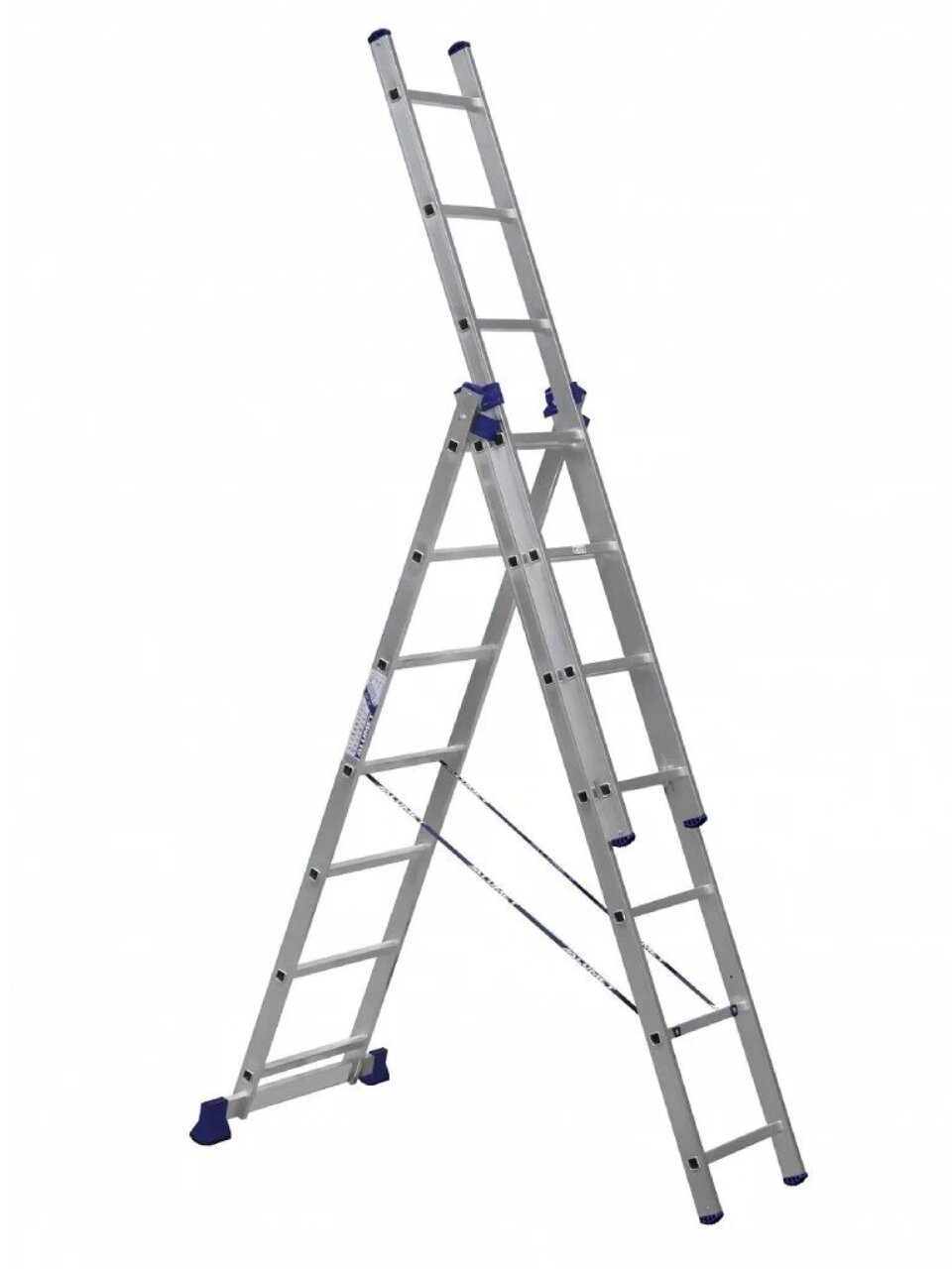 Лестница 3 секции, 10 ступеней, алюминий, 6.46 м, 150 кг, Alumet, 5310