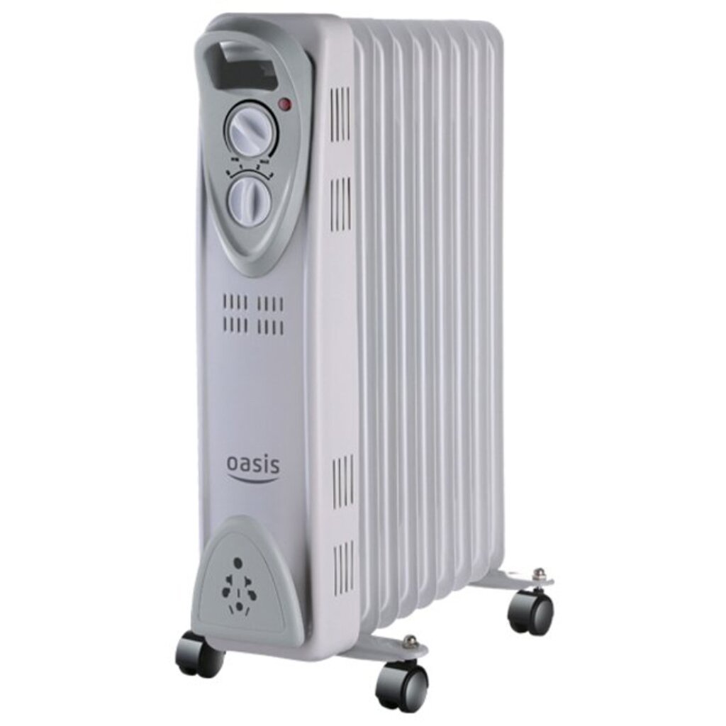 Радиатор Oasis, 11 секц, напольный, 2.5 кВт, 25 м2, US-25 масляный радиатор oasis bв 15т белый