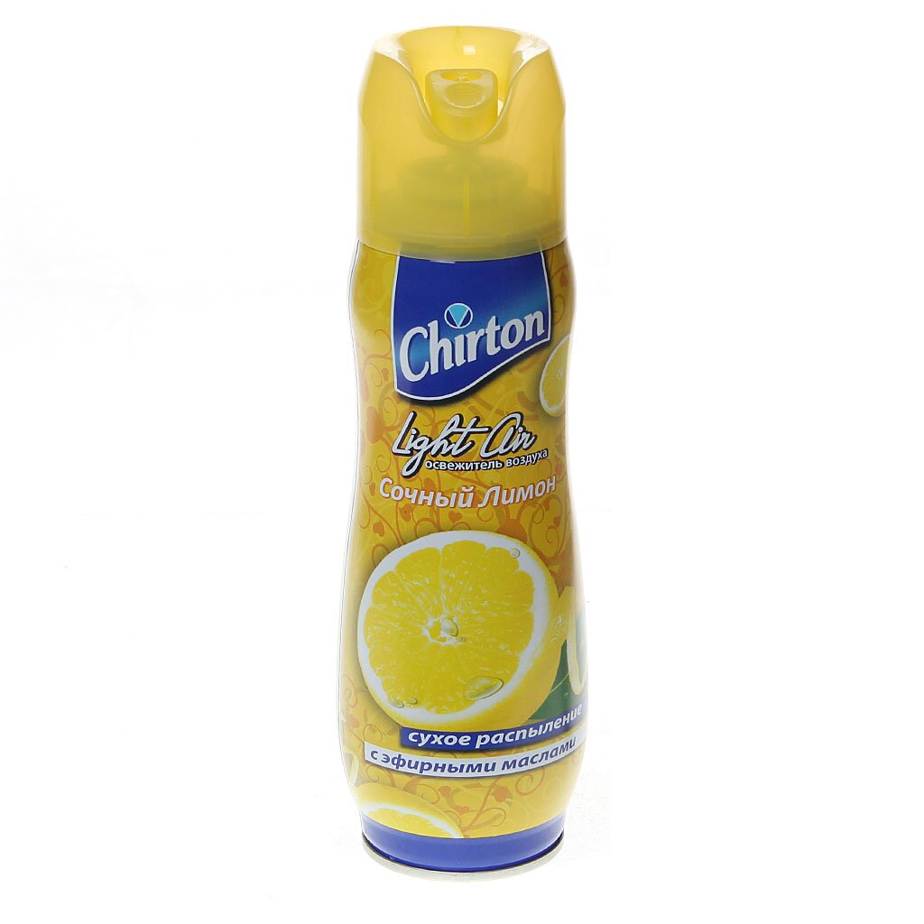 Освежитель воздуха Chirton, 300 мл, Light Air Сочный лимон, сухое распыление освежитель воздуха chirton 300 мл light air натуральная свежесть сухое распыление