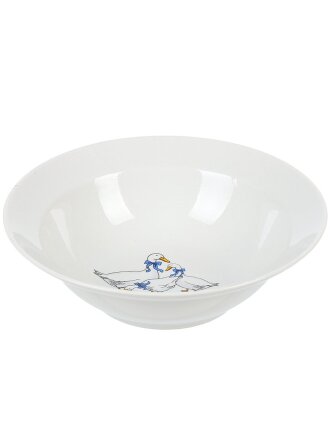 Миска фарфор, круглая, 5.5 см, 0.5 л, Гуси новые, Дулевский фарфор, 101892