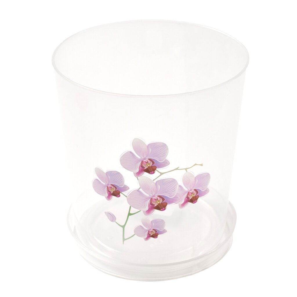 Горшок для цветов пластик, 1.2 л, 12.5х15 см, для орхидей, Альтернатива, М1603 самый маленький снеговик пять зимних сказок