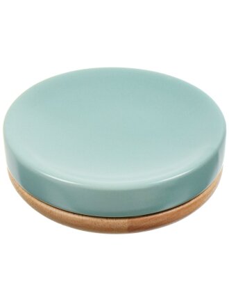 Мыльница настольная, Бамбук, керамика, 11x3.3 см, бирюза, CE2504CA-SD