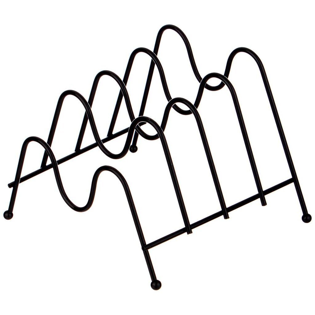 Подставка для тарелок на 4 шт. 20х19 см. высота 14 см. цвет - черный, 244-121