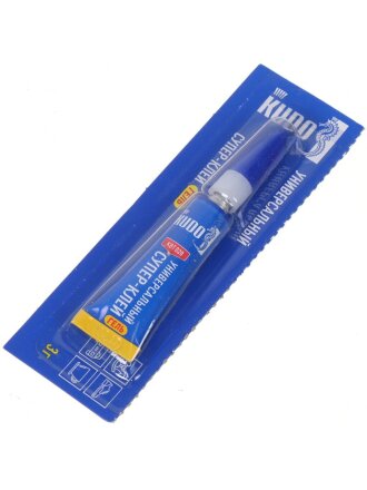 Супер клей KUDO, цианакрилатный, универсальный, водостойкий, однокомпонентный, 3 г, KBT-020, Гель
