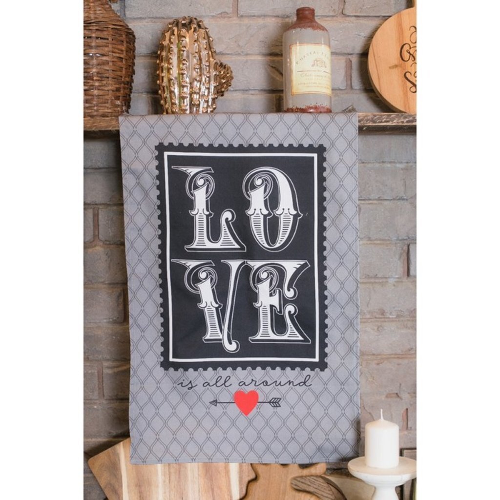 Полотенце «Этель» Love is all around 40х67 см, 100% хл, саржа 190 г/м2, 4017223