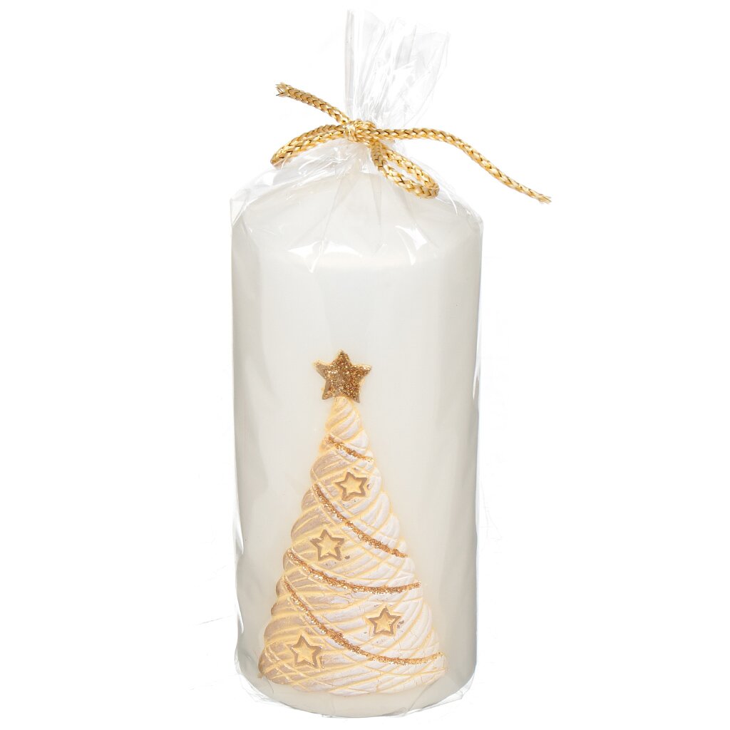 Свеча декоративная, 6х13 см, Елочка матовая колонна Bartek candles