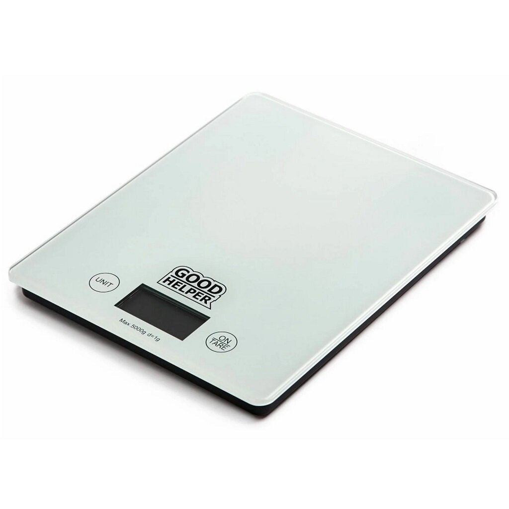 Весы кухонные электронные, GoodHelper, KS-S04, платформа, точность 1 г, до 5 кг, белые