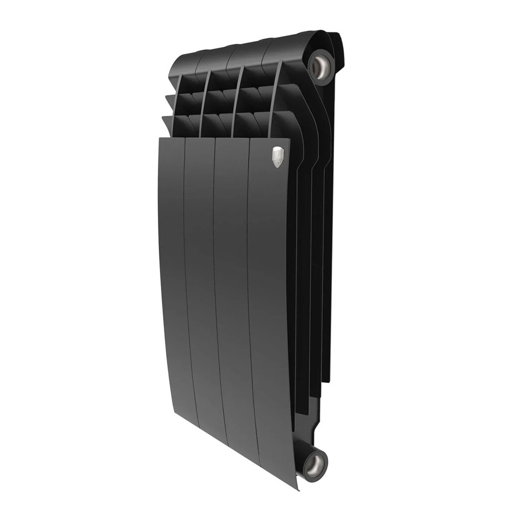 Радиатор биметалл, 500х90 мм, Royal Thermo, BiLiner/Noir Sable, 4 секции, НС-1176311 алюминиевый радиатор royal thermo revolution 500 2 0 4 секции