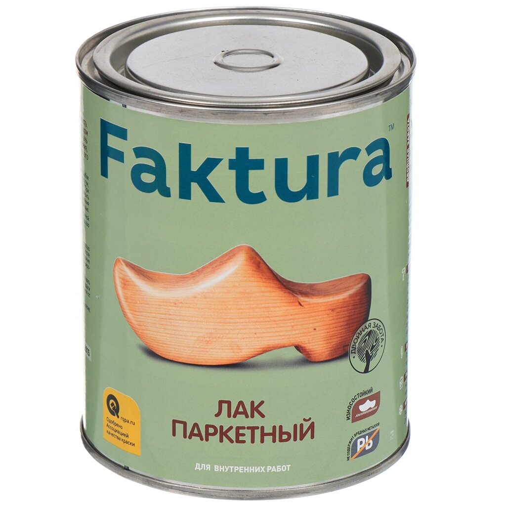 Лак Faktura, паркетный, глянцевый, алкидно-уретановый, для внутренних работ, 0.7 л