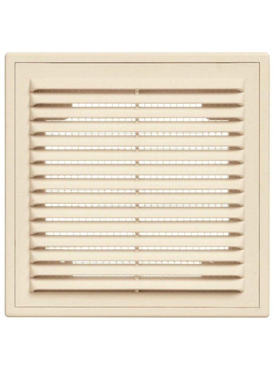Решетка вентиляционная пластик, разъемная, 150х200 мм, с сеткой, слоновая кость, Viento, 1520ВР