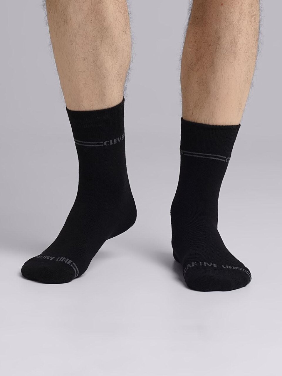 Носки для мужчин, хлопок, Clever, черные, р. 27, термо, Т101Л