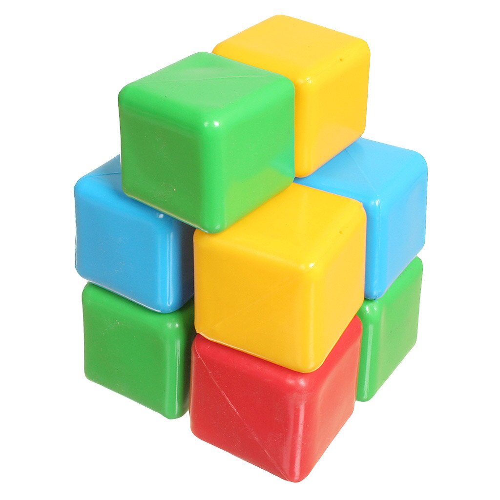 Игр Кубики Цветные 10 шт. 14002