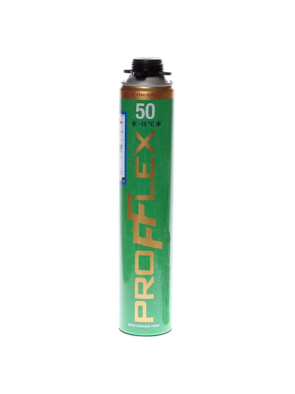 Пена монтажная Profflex, PRO Green 50, профессиональная, 50 л, 750 мл, 770 г, зимняя, 70145