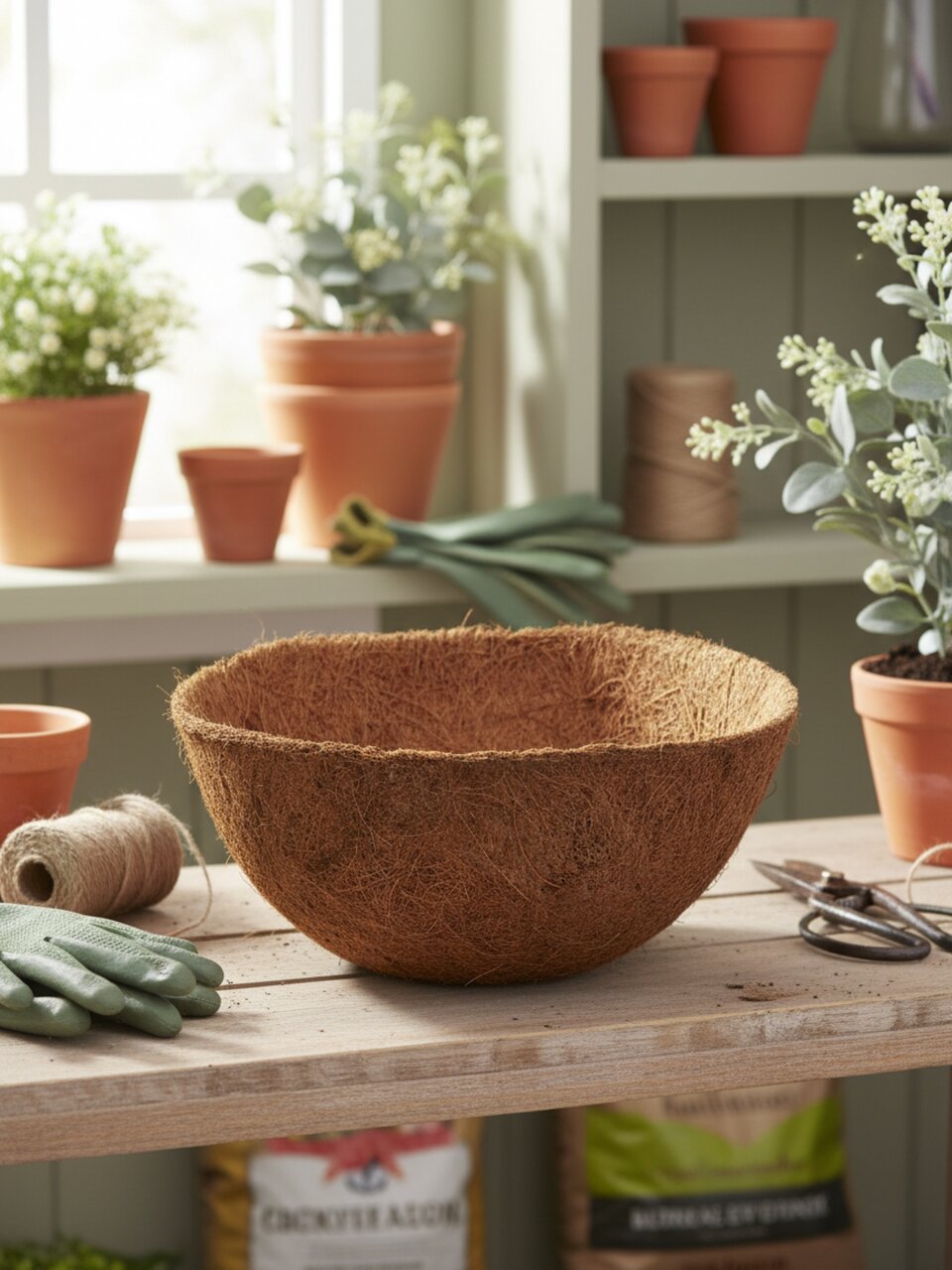 Кашпо 300 мм, из кокосового волокна, Fibre Family