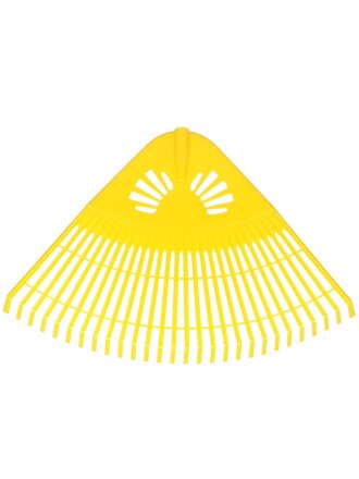 Грабли веерные, 28 зуб, пластик, 73 см, Инструм-Агро, Гардения, желтые, без черенка, 010823