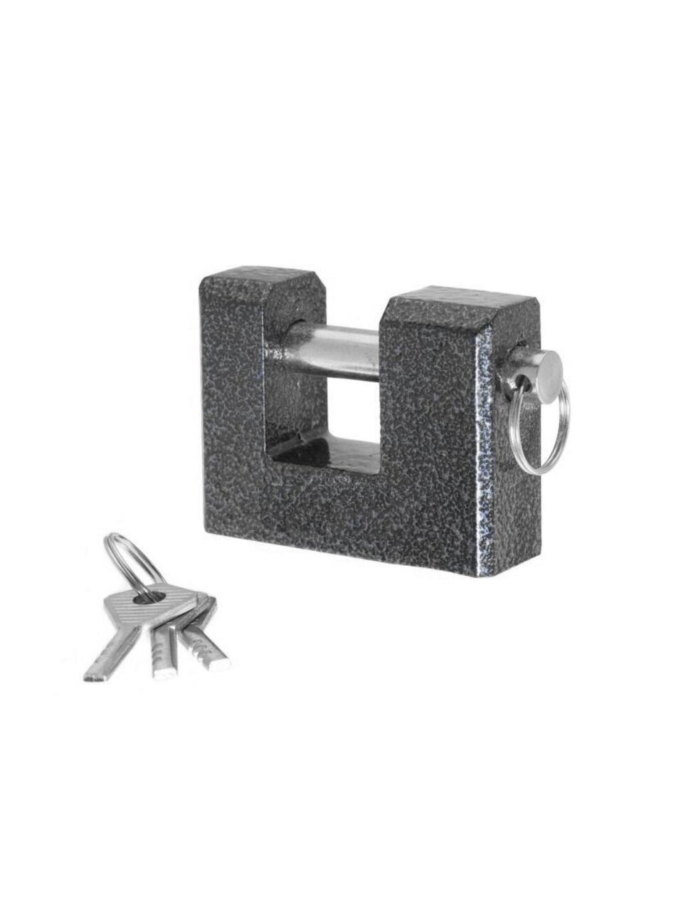 Замок навесной Абсолют, ВС 2-3А-01, БП-00017673/14049, дисковый, серый, 72 мм, 3 ключа