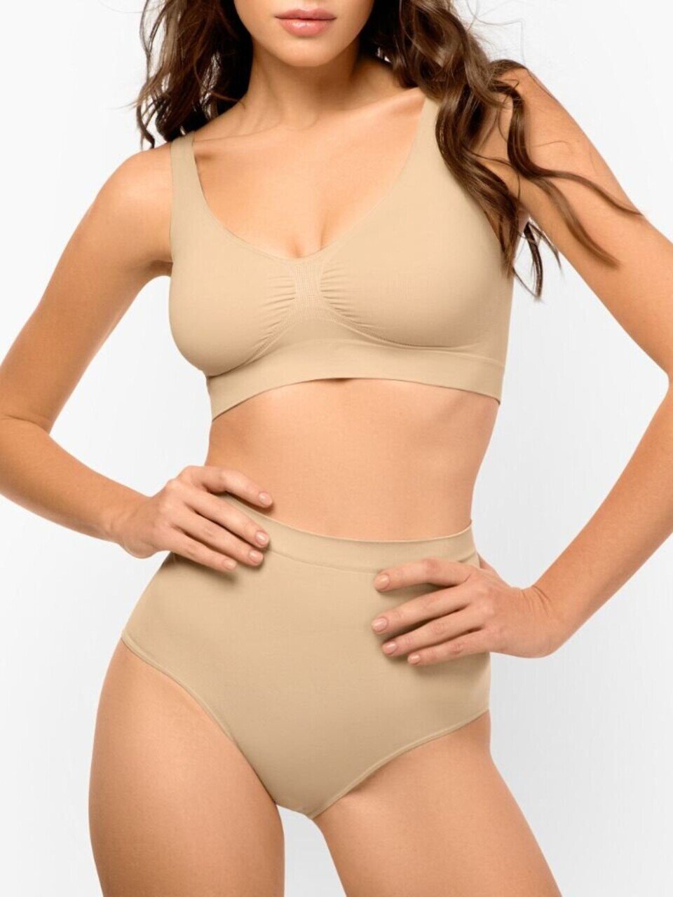 Топ для женщин, Innamore, ICD26052, бежевый, р.4-5, бесшовный