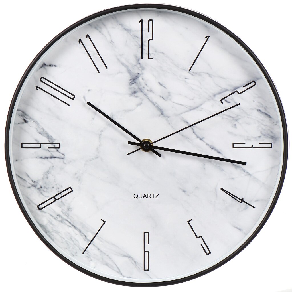 Часы настенные, кварцевые, 30 см, круглые, полимер, Y4-6873 женщины мода спираль круглый горный хрусталь браслет браслет манжета аналоговый кварцевый браслет часы