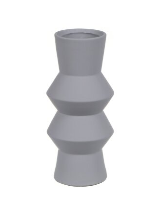 Ваза керамика, настольная, 28х12 см, Y4-3623, серая