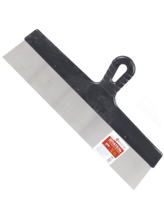 Шпатель нержавеющая сталь, 400 мм, прямой, рукоятка пластик, Bartex