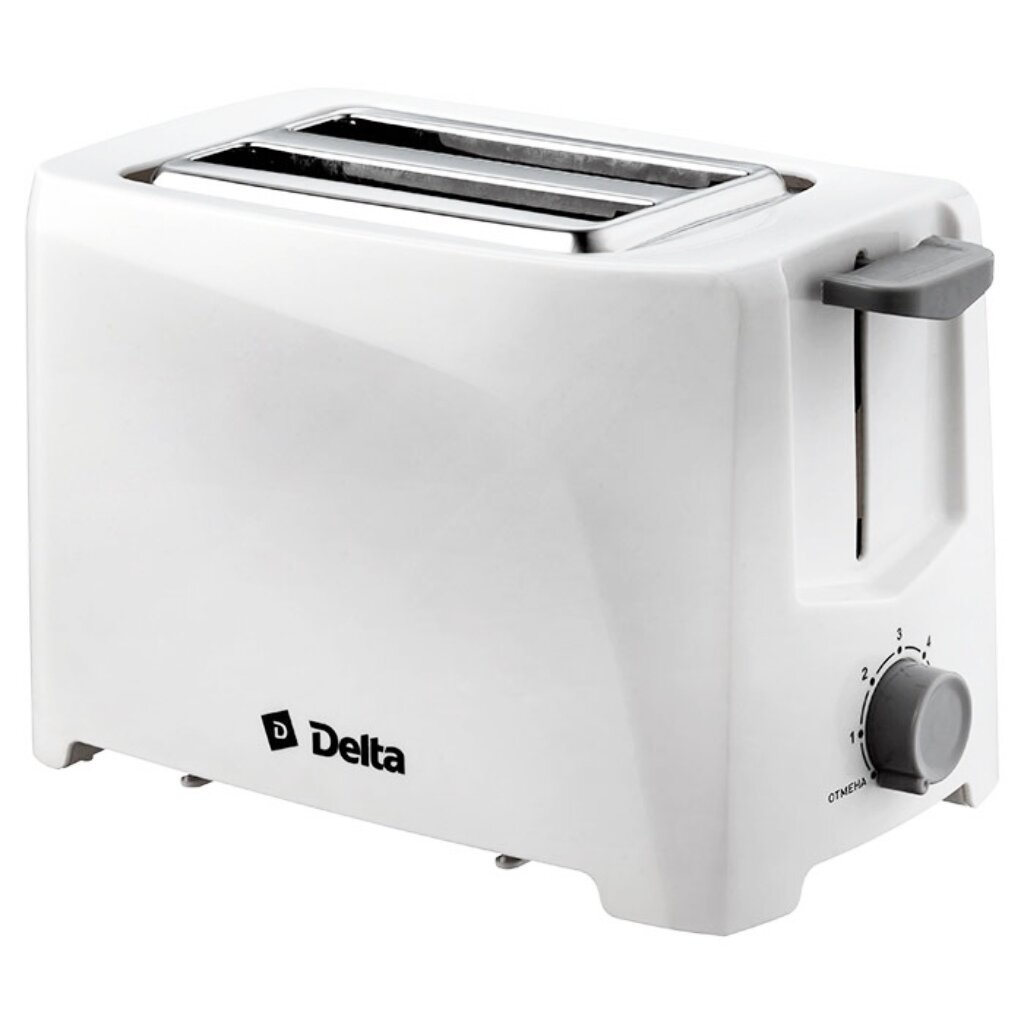 Тостер Delta, DL-6900, 700 Вт, 6-ти позиционный таймер, белый тостер oursson to2110 or orange