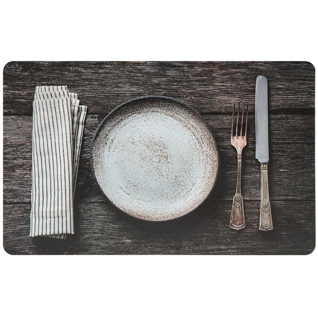 Салфетка для стола пластик, 41х26 см, прямоугольная, Деревенский завтрак