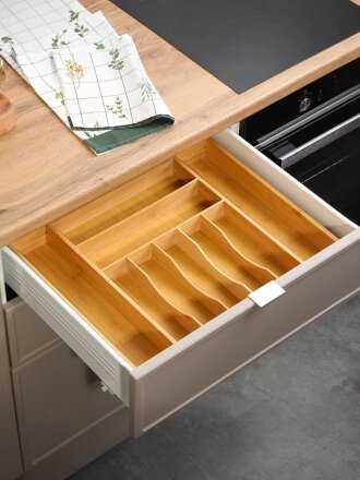 Подставка для столовых приборов, бамбук, прямоугольная, 34.5х50.8х44.5х6.4 см, CT08034B