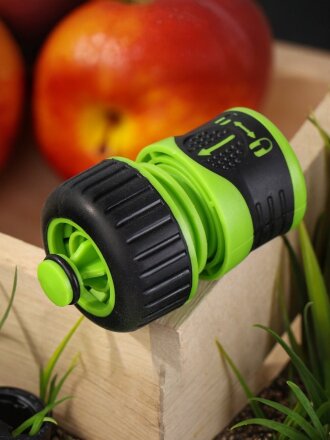 Коннектор для шланга 3/4", быстросъемный, автостоп, с замком, Grandy, 3053