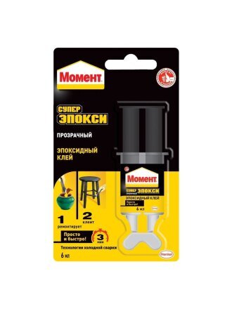 Клей Момент, водостойкий, однокомпонентный, 6 мл, 804437, Супер Эпокси