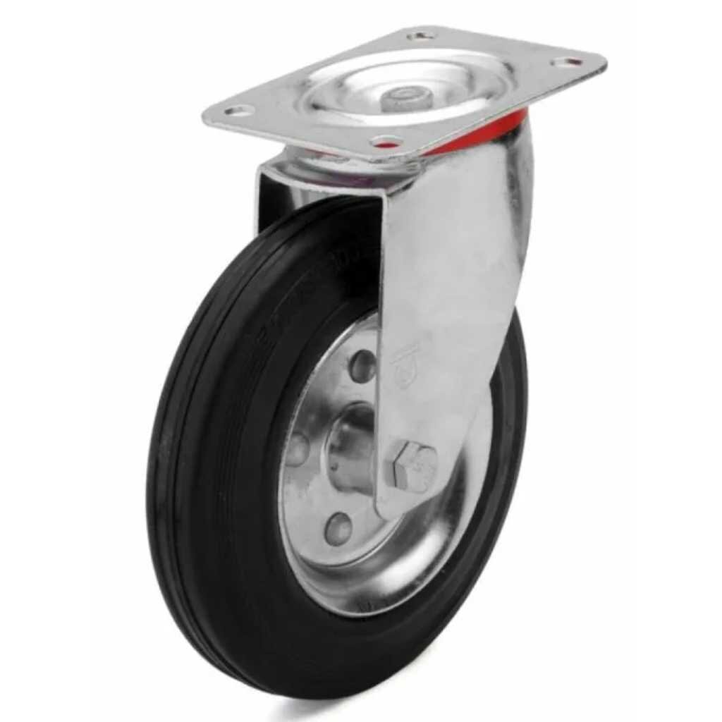 Колесо промышленное резина PR, 75 мм, SC 93, поворотное, Мави-про колесо для тачки резина pr 3 00 8 3 25 8 втулка d16 мм мави про