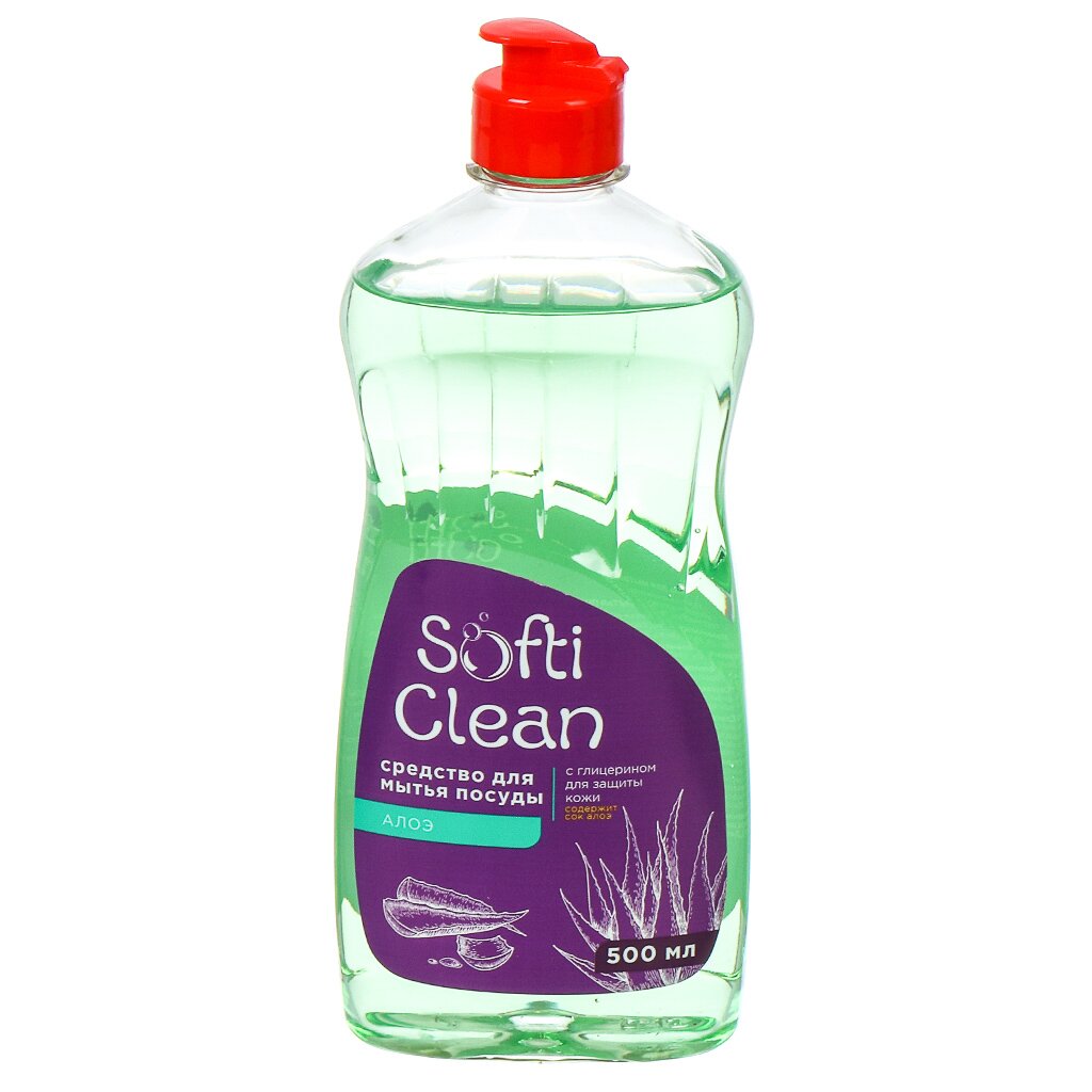 

Средство для мытья посуды Softi Clean, Алоэ, 500 мл