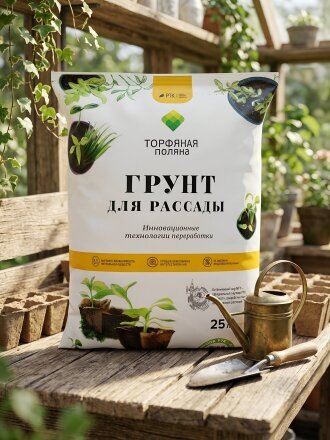 Грунт Торфяная поляна, для рассады, 25 л, РТК