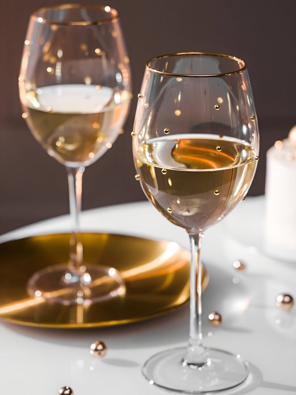 Бокал для вина, 540 мл, стекло, 2 шт, Lefard, Goldy, 685-111