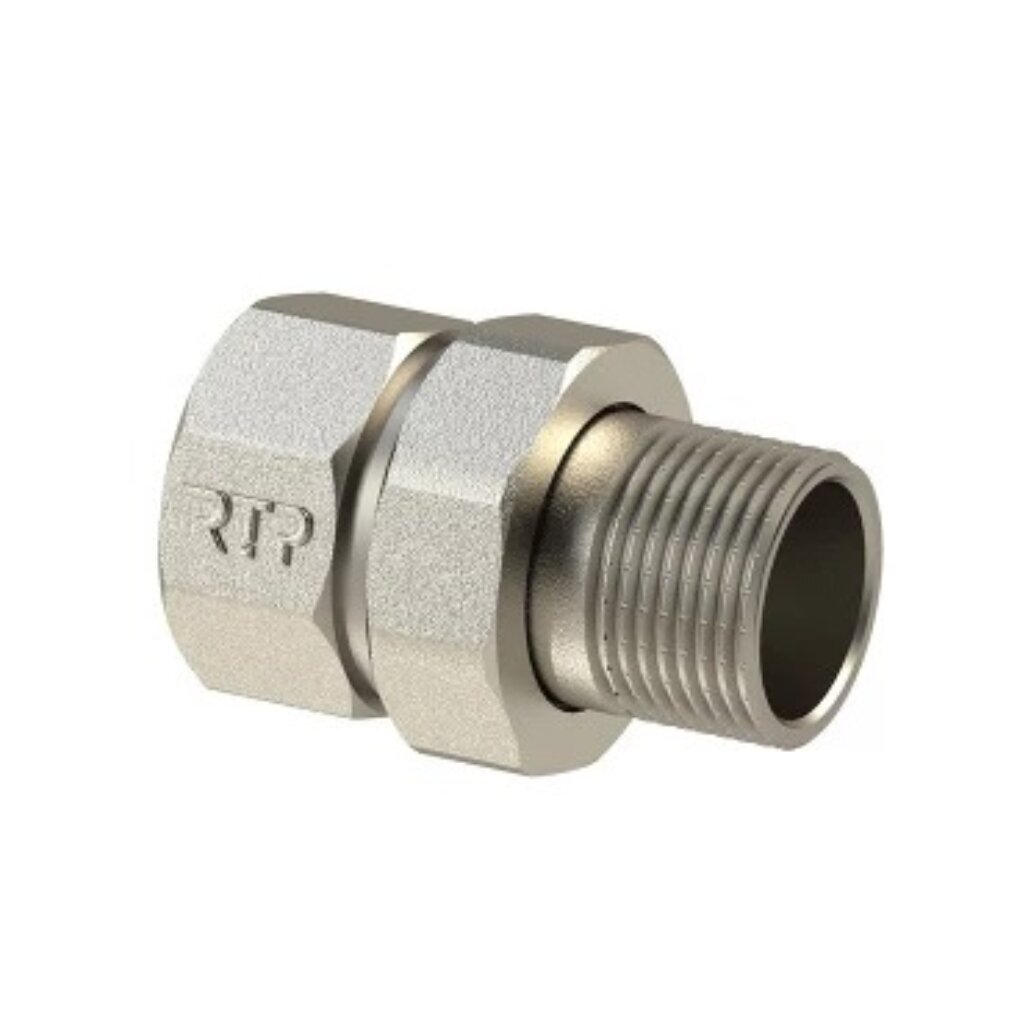 Американка 1/2", г-ш, никель, прямая, РосТурПласт