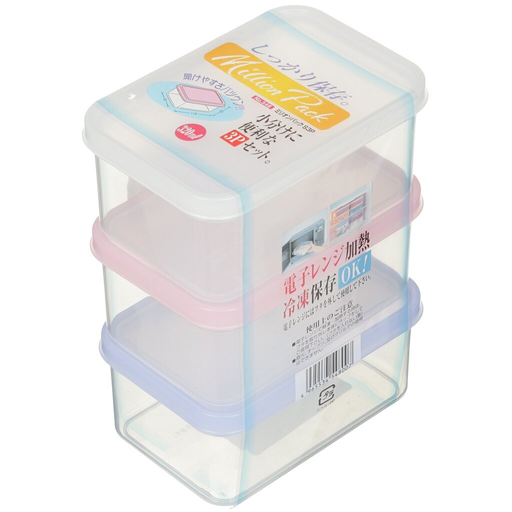 Контейнер пищевой набор пластик, 0.32, 0.32, 0.32 л, 3 шт