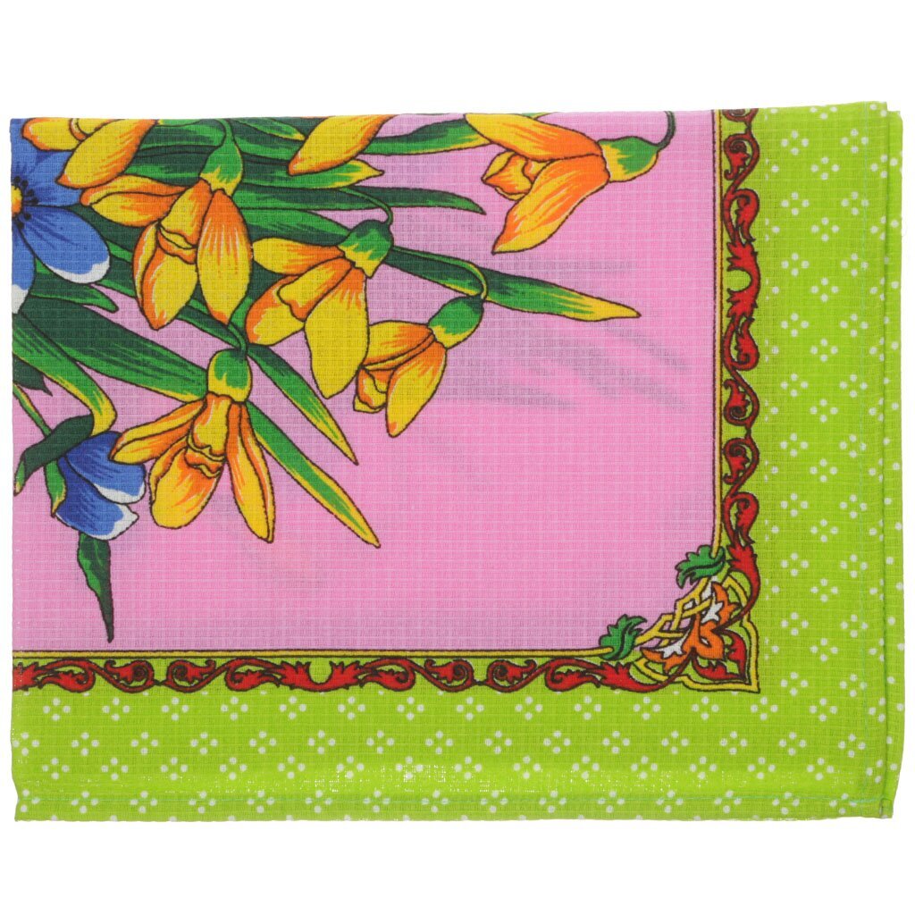 т Полотенце кух 45*60 ВФ Цветы зеленое 4520/3