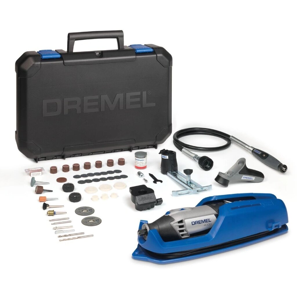 Многофункциональный инструмент Dremel, 4000, цанговый патрон, 175 Вт, 1 скорость, 65 насадок