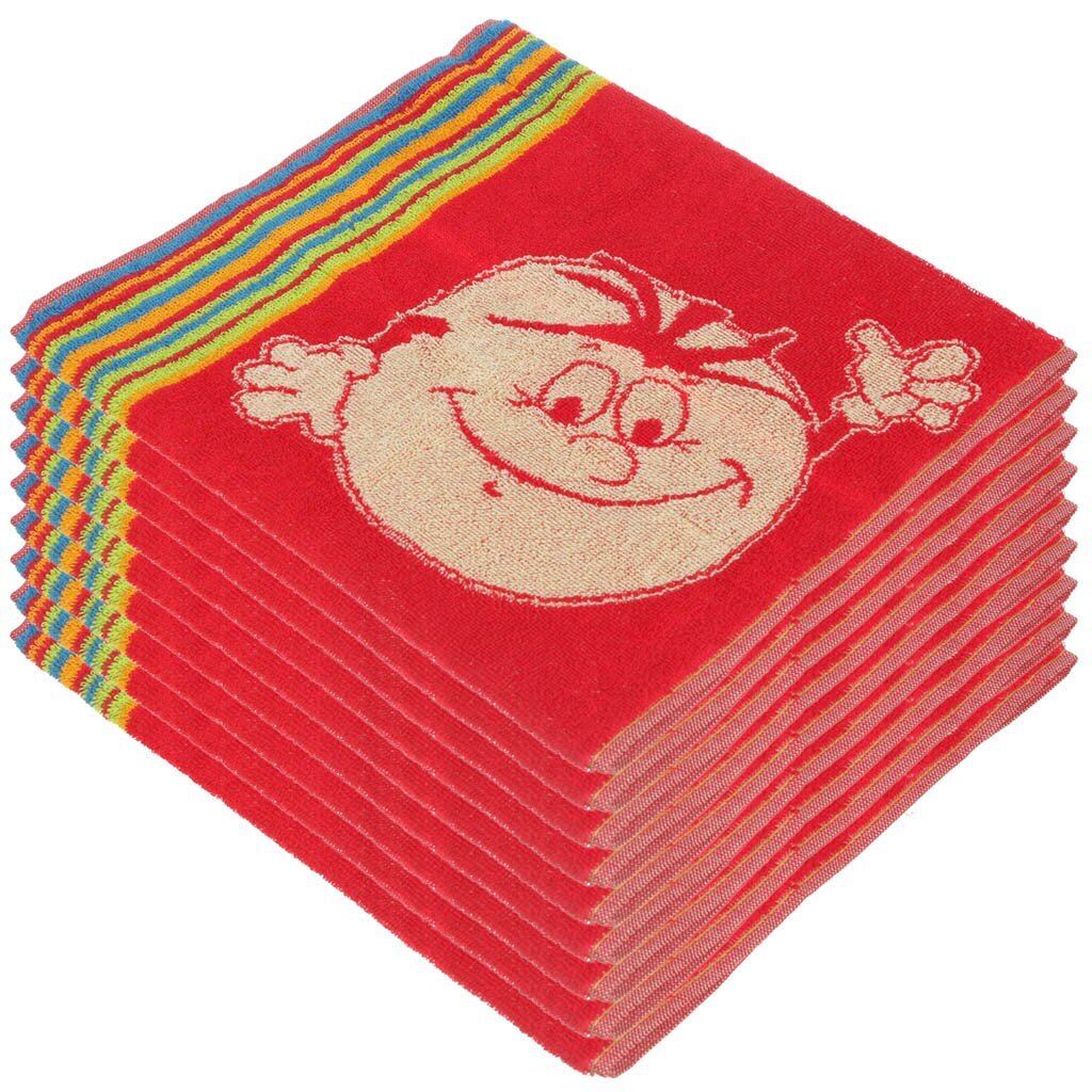 т Полотенце кух 30*60 махровое Забавный помидор пестротканое жаккард 3530 С79-ЮА