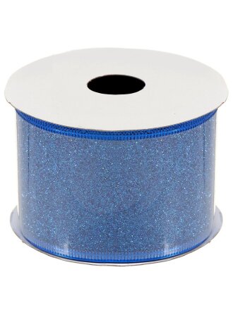 Лента декоративная полиэстер, 270х5 см, синяя, Y4-4226