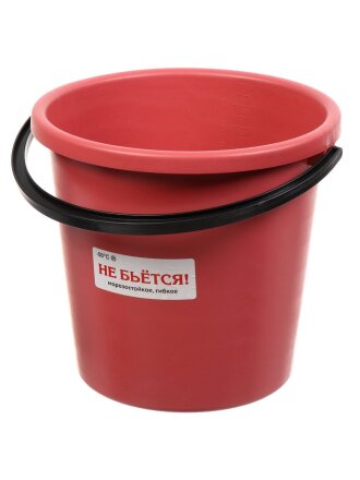 Ведро пластик, 10 л, в ассортименте, хозяйственное, особопрочное, Мультипласт, MPG8430/MPG8416/MPG8423