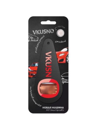 Ароматизатор в машину подвесной, мембрана, Freshco, Vkusno Новая машина, AR0MV004