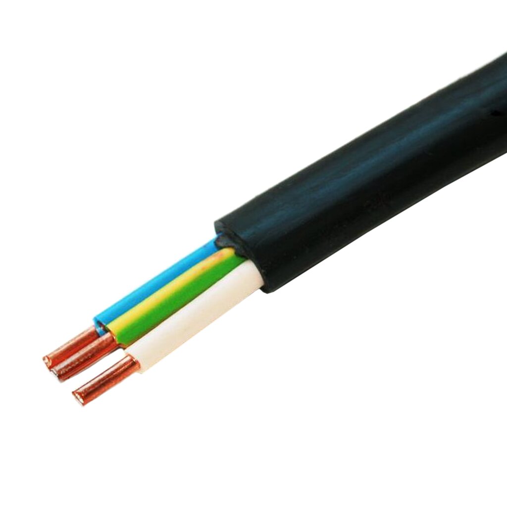 Кабель ВВГп нг LS, 3х4 мм², 5 м, силовой, негорючий, ГОСТ, TDM Electric, 40200