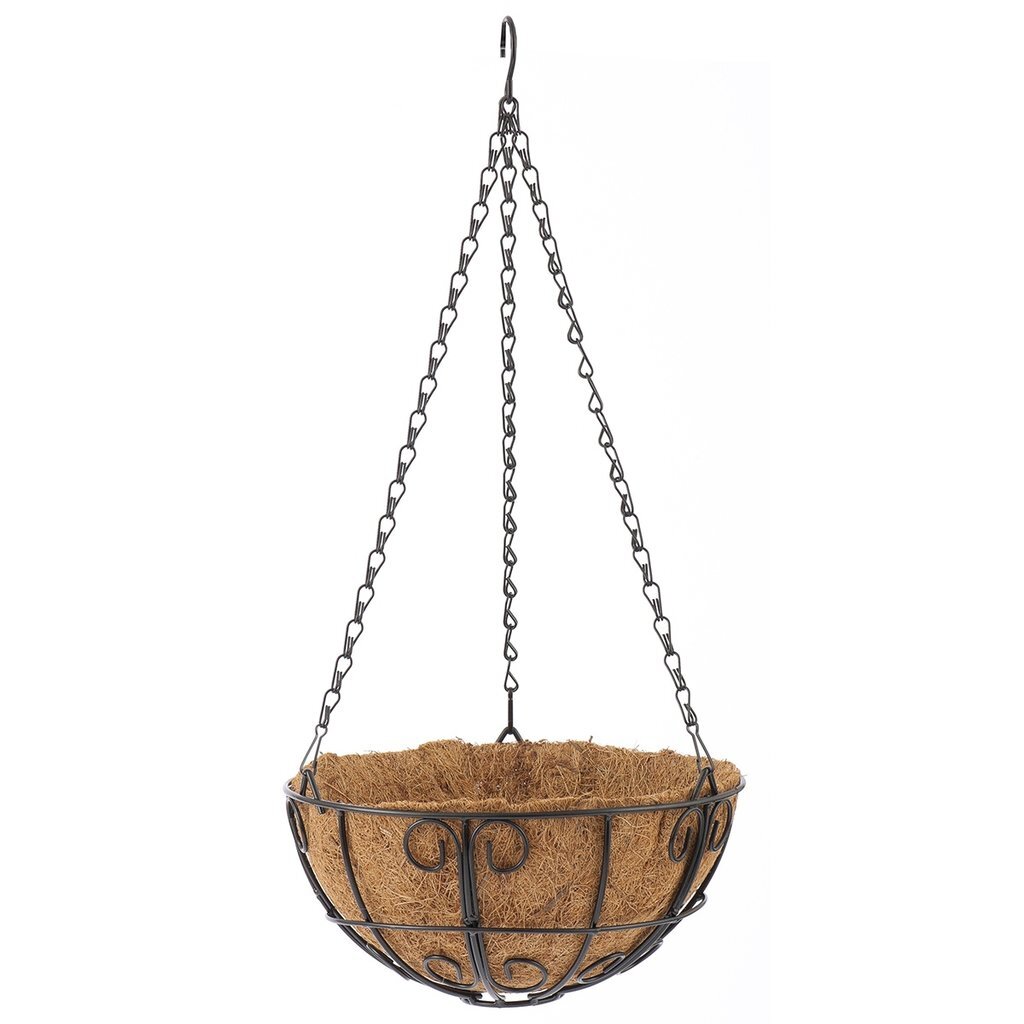 Кашпо подвесное с декором, с кокосовой корзиной, диаметр 25 см, Palisad, 69005