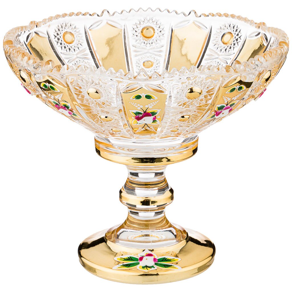 Конфетница Lefard gold glass 14x14 см. высота: 12 см., 195-170