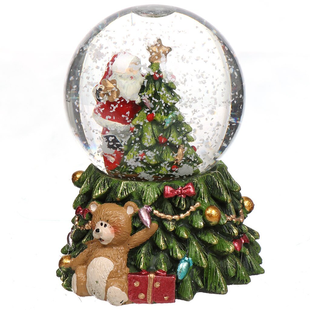 Фигурка декоративная Шар водяной со снегом Дед Мороз 19682, 6х6х8 см