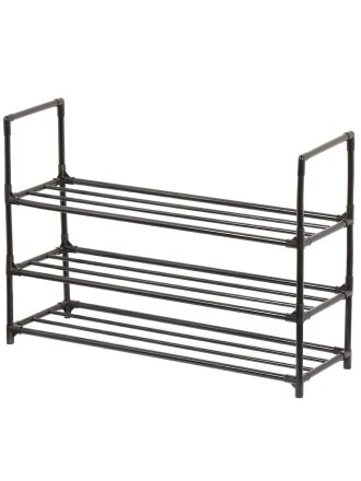 Полка для обуви, металл, 3 секции, 80х26х56 см, A340135