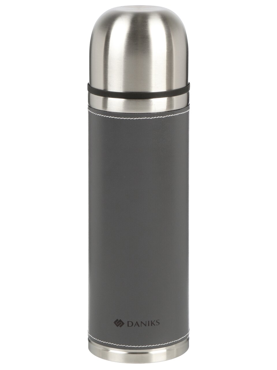 Термос нержавеющая сталь, 1 л, узкая горловина, Daniks, Тепло, колба нержавеющая сталь, серый, DYP-1000P